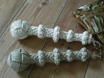 Cotton and Hemp Bell Rope with Ball End with Ship's Bell