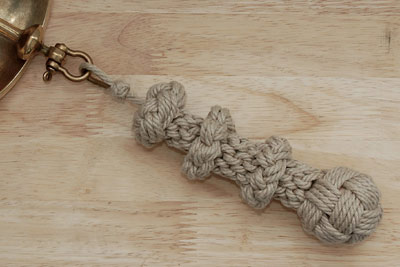 Hemp Bell Rope with Ball End on Ship's Bell