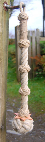 Large Hemp Bell Rope with Ball End