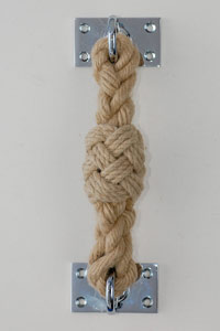 Turks Head whipping decorated spliced Rope door handle