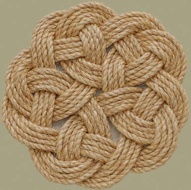 Rope Wreath – Kringle Knot – Nautical Decor – Small Rope Rug – Manila Rope  Mat – (18 inch Diameter) – wall hanging – Tying The Knot – Schooner  Chandlery