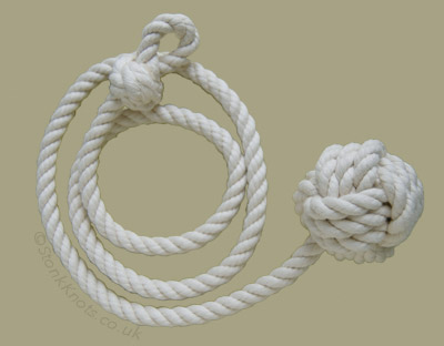 monkey fist rope light pull in cotton