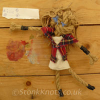 Finished rope doll: Ellie, Cornbury 2013.