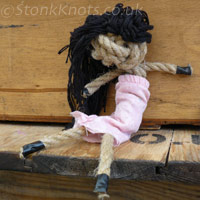 Finished rope doll: Esme, Cornbury 2013.