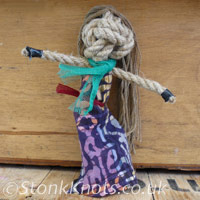 Finished rope doll: Evie, Cornbury 2013.