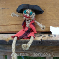 Finished rope doll: Pirate Pat, Cornbury 2013.