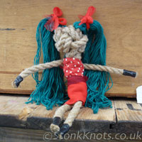 Finished rope doll: Ruby, Cornbury 2013.
