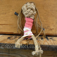 Finished rope doll: Sophie, Cornbury 2013.