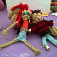 Rope dolls, Amy Pond & Hovis.