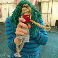 Rope doll with clothing and woolen hair, HesFes 2012