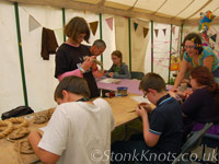 Knotting and ropecraft workshop, Wychwood 2012